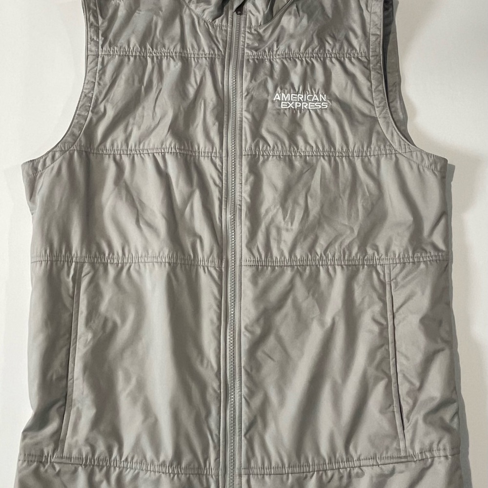 Cutter & Buck Kids Gray Quilted Vest with Logo